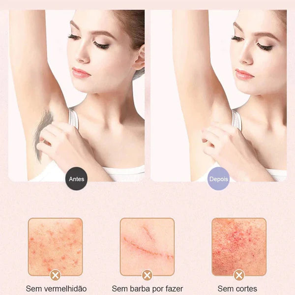 Depilador Elétrico Recarregável com Navalha Dupla