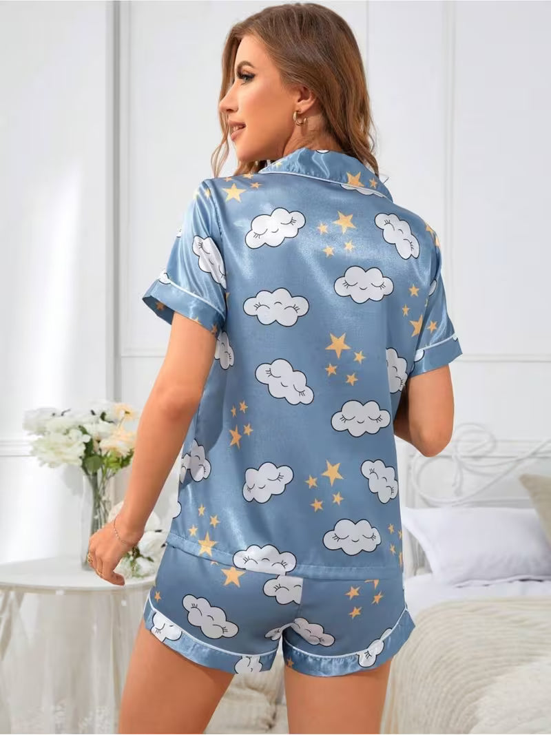 Conjunto Pijama Curto Feminino Estampado