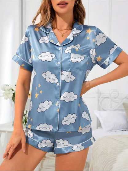 Conjunto Pijama Curto Feminino Estampado