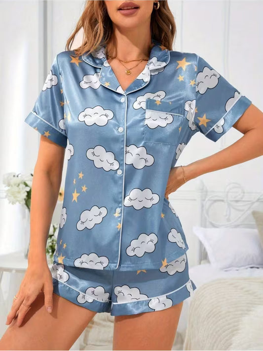 Conjunto Pijama Curto Feminino Estampado