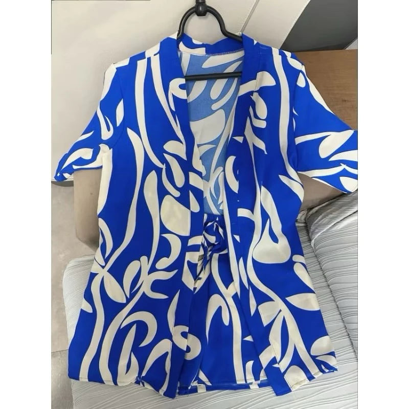 Conjunto Feminino Estampado Tropi c/ Chamise & Short