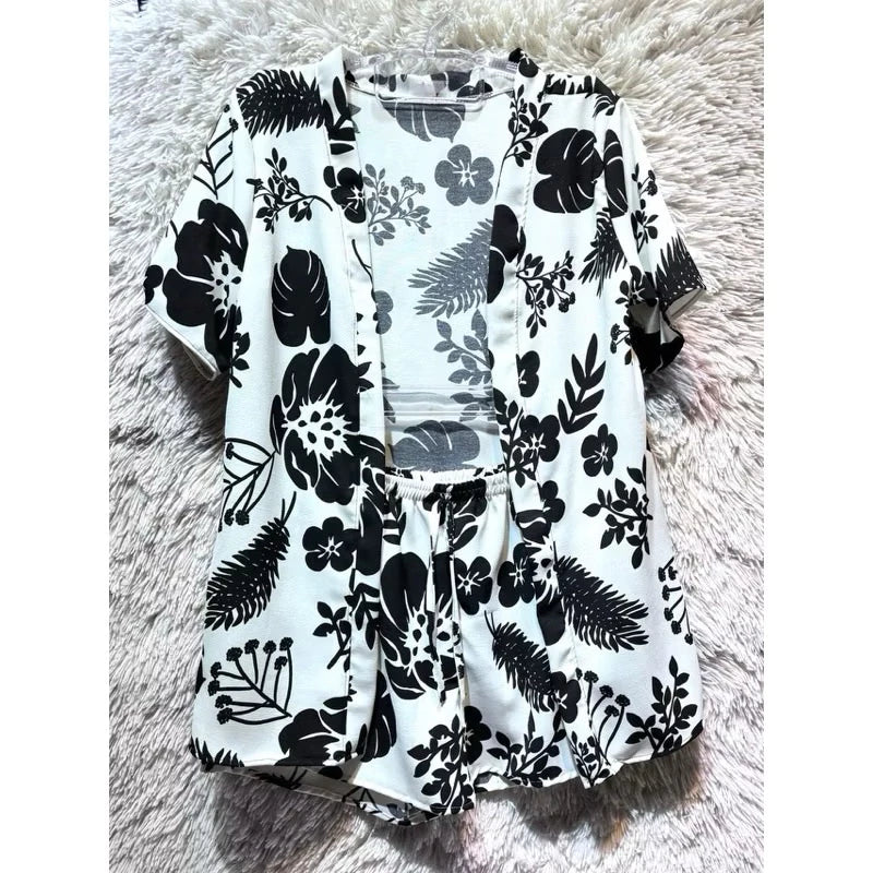 Conjunto Feminino Estampado Tropi c/ Chamise & Short