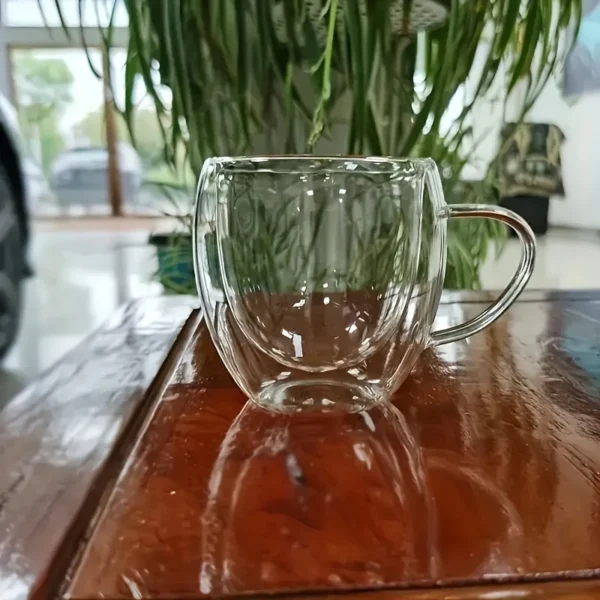 Kit 6 Copos de Vidro Duplo 80ml com Alça – Térmicos, Reutilizáveis, Ideais para Café e Chá - Imagem 3