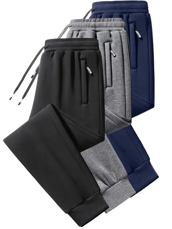 Calça Jogger Masculina Azul Marinho com Zíper