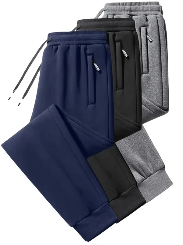 Calça Jogger Masculina Azul Marinho com Zíper - Imagem 2
