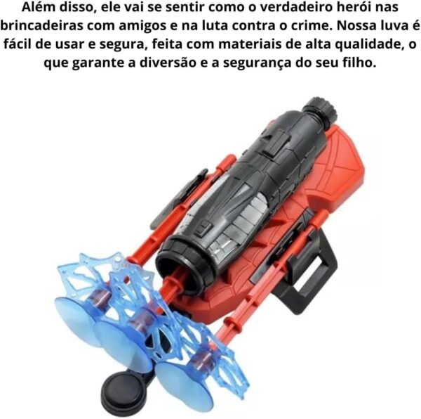 Luva Lança Teia Homem Aranha Brinquedo Herói Aranha - Imagem 3
