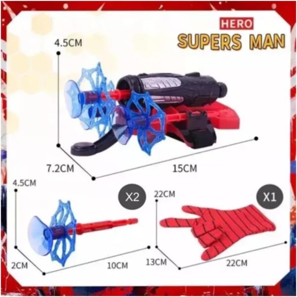 Luva Lança Teia Homem Aranha Brinquedo Herói Aranha - Imagem 5