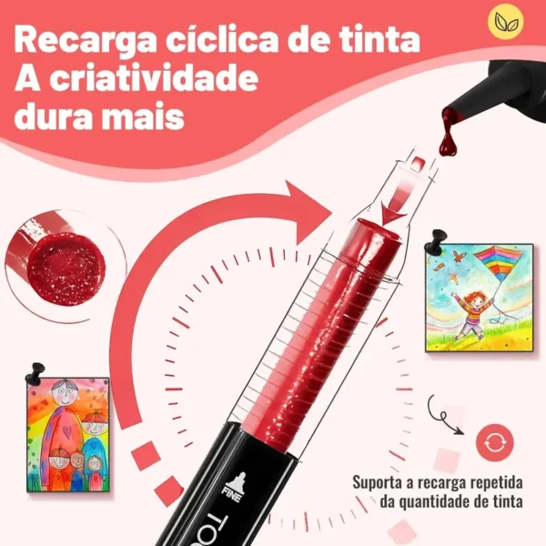 Estojo de Canetinhas com 24 a 262 Cores - Imagem 6